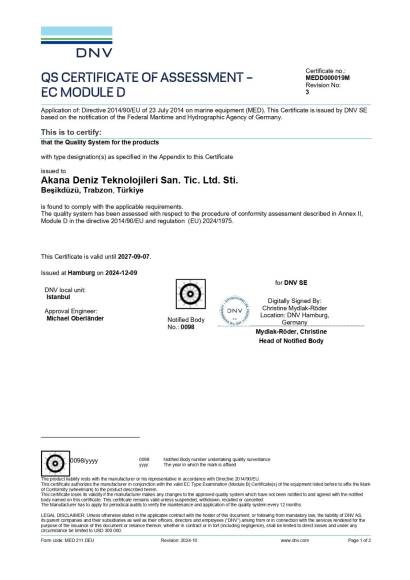 Module D Certificate
