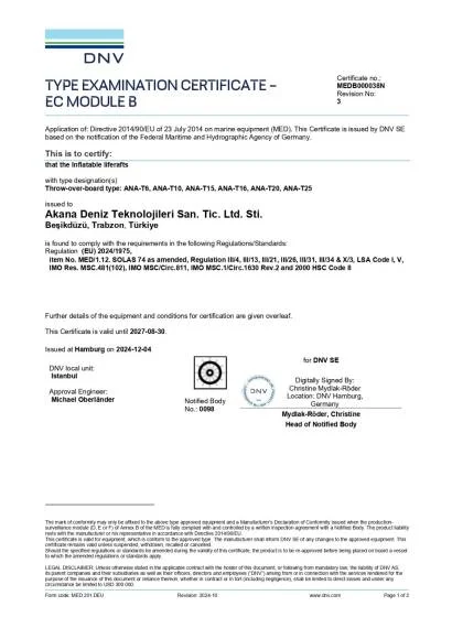 Throw Overboard Certificate